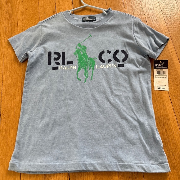 Polo Ralph Lauren Other - Polo Ralph Lauren Blue Short Sleeve Shirt Boys Size 5 New With Tags